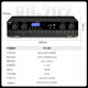 Xianke (Sast) Professioneller Konferenzraum Audio -Set -Kombination Familie KTV Hintergrund Musik Training Ausrüstung Bluetooth -Verstärker Wandhänge -Sound -Säule VD202+SH415*4+M17+DSP816