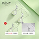 The only (Winy) 925 silver earrings as a birthday gift for besties, wives and mothers, girls’ light luxury niche high-end earrings