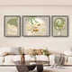 Sense painting cream style living room decoration painting modern simple sofa background wall hanging painting Fulu triplet 2025 new mural JD13588 left and right 35*50 middle 70*50 crystal porcelain diamond-inlaid aluminum alloy gold frame