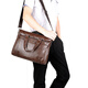 
Kangaroo Cube Brand Men's Bag Men's Soft Leather Cowhide Business Bag Horizontal Handbag Episode Cross-Band Fashion Briefcase Shoulder Bag Brown