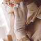 Guantes de Fitonton para mujeres en invierno frío y calor para niñas en guantes de invierno guantes de lana de lujo gruesas guantes táctiles táctiles a prueba de viento para mujeres
