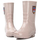 Krieger Regenstiefel Frauen mit mittlerer Röhren Regenstiefel Nicht rutschfeste wasserdichte Schuhe im Freien Küchenreinigung Arbeiten Wasserstiefel tragen resistente Gummiüberschuhe 863 Grouper Card of Tube 36 36