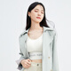 
Autumn Water Yiren French Trench Coat Women's Spring New British Style Double Breasted Temperament Loose Top Water Green M