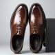 Cartelo British Hand-Hand Head Saper Cow Whide Hombres Menores Empresas zapatos de cuero casual de cuero para hombres Zapatos de boda de tintorización de color 9735 marrón 38