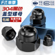 Fengji black 304 stainless steel cap nut cap decorative cap round ball head screw cap cap nut MM3M4-M20 black 304 M8-5 only