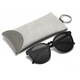 Hacknesselspiegel Box Personalisierte Schlangenmuster Bullet-Mund Leder Sonnenbrille Modische LesebLäsertasche Beutel Grau + Gläsertuch + Reinigungsflüssigkeit