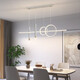 Chu Impression Restaurant Leichte Kronleuchter leichte Luxuslampe moderne einfache Esszimmer Esstisch Bar Taipei European Minimalist Long Strip Kreatives Design Sinn ZY687-1000 Smart Voice (weiß) -R97