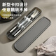 Guangyi 304 stainless steel spoon + alloy chopsticks single portable tableware student travel three-piece set GY7629