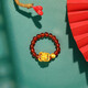 Chao Acer gold swallowing beast gold Pixiu red agate ring for women pure gold transfer beads beaded gift for women elastic cord adjustable about 12-15 rings