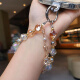 
Munian (munian) mobile phone lanyard short wrist pendant ins dream starry sky crystal bead hanging chain keychain shell sturdy anti-loss bracelet Fantasy starry sky crystal bead bracelet + transparent clip