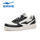 Hongxing Erke Board Shoes Summer 2025 Nuevos zapatos livianos para hombres Zapatos de cuero zapatillas de zapatillas bajas zapatillas casuales blancos hombres 1477 blanco y negro (Air Force) 40 Directo Directo Oficial