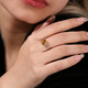 GEM STONE KING 3 carat citrine ring 925 silver 10K gold two-color gemstone ring as a birthday gift for your girlfriend, US No. 5