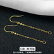 Guran 18k gold universal ear hook small safe buckle long jade earrings jade empty support diy accessories color gold homemade earrings C type 3.8 cm - durable version - please note the color