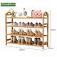 Anya Nan Bamboo Simple Shoe Rack Door Dormitory Shoe Cabinet Storage Dustproof Storage Rack Shoe Rack Original Color Four Layers 80cm