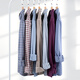 Nobel Paul pure cotton shirt men's long-sleeved autumn and winter new cotton-woven haired middle-aged and young people small plaid business casual flannel shirt MG6218 dark blue red stripes 38 [Suggested 100-120Jin [Jin equals 0.5 kg]]