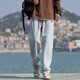 
xinshidu spring and summer American high street straight jeans men's loose wide-leg casual pants handsome retro pants men SXD838-black and gray [regular] XL code (recommended 130-150Jin [Jin equals 0.5 kg])