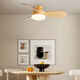 Météo auteur moderne simple enfants pour enfants petit ventilateur imitation en bois Grain Home chambre à manger plafond plafonnier ventilateur de la fréquence lumine