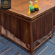 Qiheng (XIIBLC) new Chinese style desk boss desk solid wood high-end atmospheric executive desk CEO office furniture customization 2.2 meters boss desk ebony wood frame