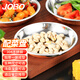 JOBO 304 stainless steel plate side dish plate 16cm thick round dish preparation plate shallow plate flat bottom dinner plate