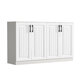 Bantujiang balcony cabinet storage locker home living room large capacity shoe cabinet storage cabinet one-in-one two-in-one cabinet four doors three layers 140*50*100cm