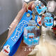 Doraemon keychain pendant liquid quicksand school bag hanging ornament for girlfriend best friend children creative heart-hearted practical quicksand Dingdang cat-bottle + blue and white bell