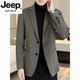 JEEP SPIRIT wool suit men's business casual double-sided woolen coat youth fashion high-end cashmere suit woolen coat 8803 black wool double-sided woolen suit M suitable for 95-120Jin Jin equals 0.5 kg
