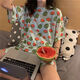 JPhznb Pajamas encaje para mujer Ropa de hogar Retro Slim 2023 Nuevo encaje Pajama floral 9903 Cuello redondo de conejo [set] Manga corta M