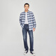 Lee [Ended by Zhang Linghe] 25 Spring and Summer New Product 723 Slim mid-waist straight mid-dark blue men's jeans trend Medium dark blue 28