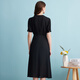 Eitie Modemtemperatur gepresst und ausgestattet Taillenkleid Sommer Neues High-End-Frauenschwarz-Kleid mit Solid Color B2407314 Minimalist schwarz 20 2xl 175