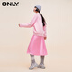 ONLY时尚休闲宽松落肩套装卫衣连衣裙女|12348L002 C28 蜜莱克粉色 M 165/84A