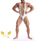 Ropa interior masculina tanga dorado uniforme abierto uniforme europeo y americano club nocturno correa de bondage ver baile de fondo negro rayas de estampado de oro s