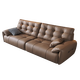 Filena sofa Italian minimalist leather sofa living room size household multi-person straight-row sofa Y739 double handrail single seat 1.2 meters [bottom perspective network + full-head layer cowhide]