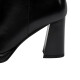 Catafed Kissing Belle Cat High Heel Single Boots Women's 2021 New Versatile Thick Heel Short Boots Women's Side Zipper High Heel Women's Boots Black Velvet Round Toe Platform Nude Boots Women's Black 36