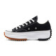 Converse Converse New Run Star Wanderung Ochsen und Frauen lässige dicke Sohle erhöhte Leinwandschuhe 168816C Schwarz und Weiß 38.5