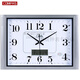 Combasi Combasi Watch Seiden Wohnzimmer Wanduhr Schlafzimmer Büro sauberer Klang einfache Kalenderuhr Große Quarzuhr 6626 Holzkorn weiß 20 Zoll (Durchmesser 50,5 cm)