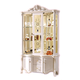 
Zhen Yiju European wine cabinet against the wall household living room glass display cabinet American luxury decorative cabinet with door sideboard Ivory white carved gold 897 (1.35 meters