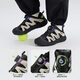 Zuoxi boys' sneakers children's shoes 2025 new button functional mesh breathable casual tracing shoes black 34
