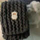 Feng Xiaoxiao scarf diy gift to boyfriend small woolen thread hand-knitted material package ice strips thick woolen thread ball knitting scarf for boyfriend and girlfriend three balls for women dark gray + lamb whole body accessories