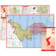 Nordkorea Karte Südkorea Karte Welt Landkarte Folio (594 mm*841 mm) Weltlandkarte Reise und Studie im Ausland anwendbares Wasserdichtungszuschichtkarte Neue Überarbeitung detaillierter Ortsname umfassende Inhalte