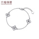 Luk Fu Jewelry Platinum 950 Four-leaf Crocodile Platinum Bracelet Fashion Shiny Bracelet Priced L19P0004DS 5.46 grams (including labor cost 683 yuan)