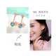 
meluxe 18K gold color treasure earrings aquamarine earrings, birthday gift for girlfriend 0.8 carats / pair-E11932