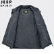 JEEP SPIRIT秋冬季加绒保暖背心钓鱼马甲男多口袋摄影马夹外套 灰色 677A款 加绒 3XL 建议165-180斤