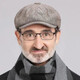 QUEENJOY octagonal hat men's British autumn and winter literary retro painter hat Japanese newsboy hat casual versatile beret dark gray