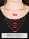 Laohuangxiang 999 silver extended necklace for women without pendant 18k gold plated 925 sterling silver color silver plain chain pure silver-gold color-cross chain 50cm