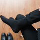 Modal socks men's black business mid-tube thin long tube British formal wear men's suit trousers leather shoes stockings high waist pictures 4 types of each one