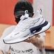 
Caotu (CAOTU) men's shoes spring and summer breathable sports and casual men's trendy shoes men's mesh shock-absorbing running shoes men's thick-soled dad shoes men 9888 white lan [mesh style] 40 standard code