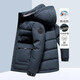 Walker Shop Down Jacke für Männer kurz eingedickte [ausgewählte hochwertige weiße Gänse-Samt] Kapuzenwinter 2024 Neue warme Jacke 9757 New Green (90% verbesserter hochwertiger Gänse-Samt) M 170/88a