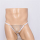 Guiruo Herren -Tanga ein Riemen sexy transparente Bag Gun Bullet separate Eisen Randspitzen Physiologische Höschen Männer rote Uniform Größe