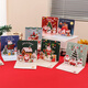 Carte de Noël 3D en trois dimensions Carte de voeux de Noël cadeau musique mini dessin animé anglais remerciement pour enfants bénédiction petite carte Type A aléatoire 3 pièces avec enveloppe blanche + autocollant d'enveloppe