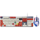 
Logitech K845 wired gaming mechanical keyboard G502 HERO e-sports wired mouse Gaming mouse E-sports keyboard and mouse game set G502HERO-blue and white stickers + K845 red axis